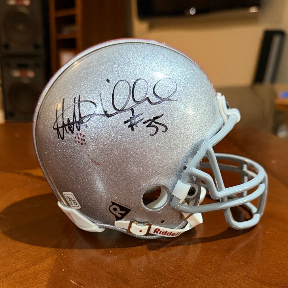 Riddell Silver Mini Football Helmet